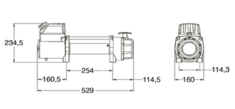 11500 lbs 24v Electric Winch Steel Wire