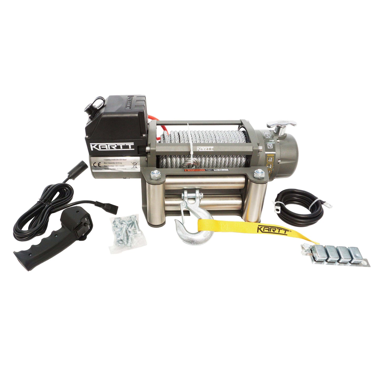 11500 lbs 24v Electric Winch Steel Wire