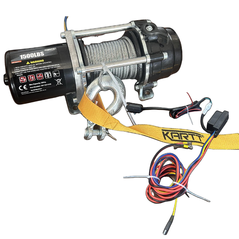1500 lbs 12v Electric Winch Steel Wire