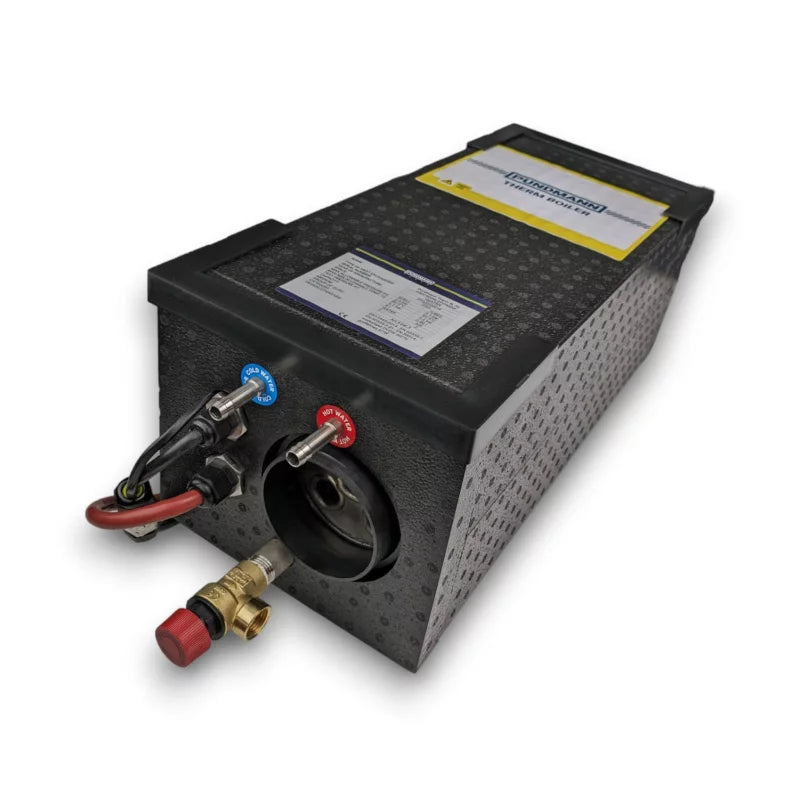 Off Grid Campervan Water Heater by Pundmann – 9.9 litre Air Combi +12V 200W + 230V 500W