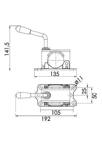KARTT Pressed Steel Clamp Caravan Jockey Wheel