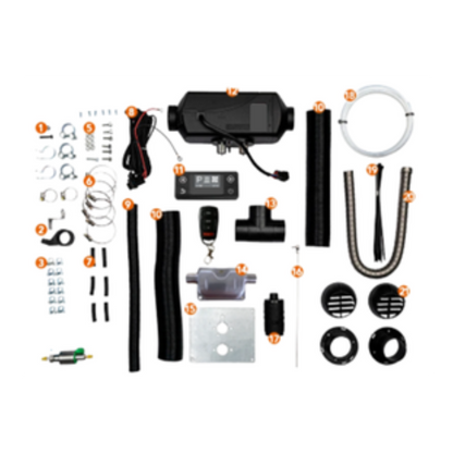 KARTT ABM Sleep Easy Diesel Heater 2kW, standard installation kit