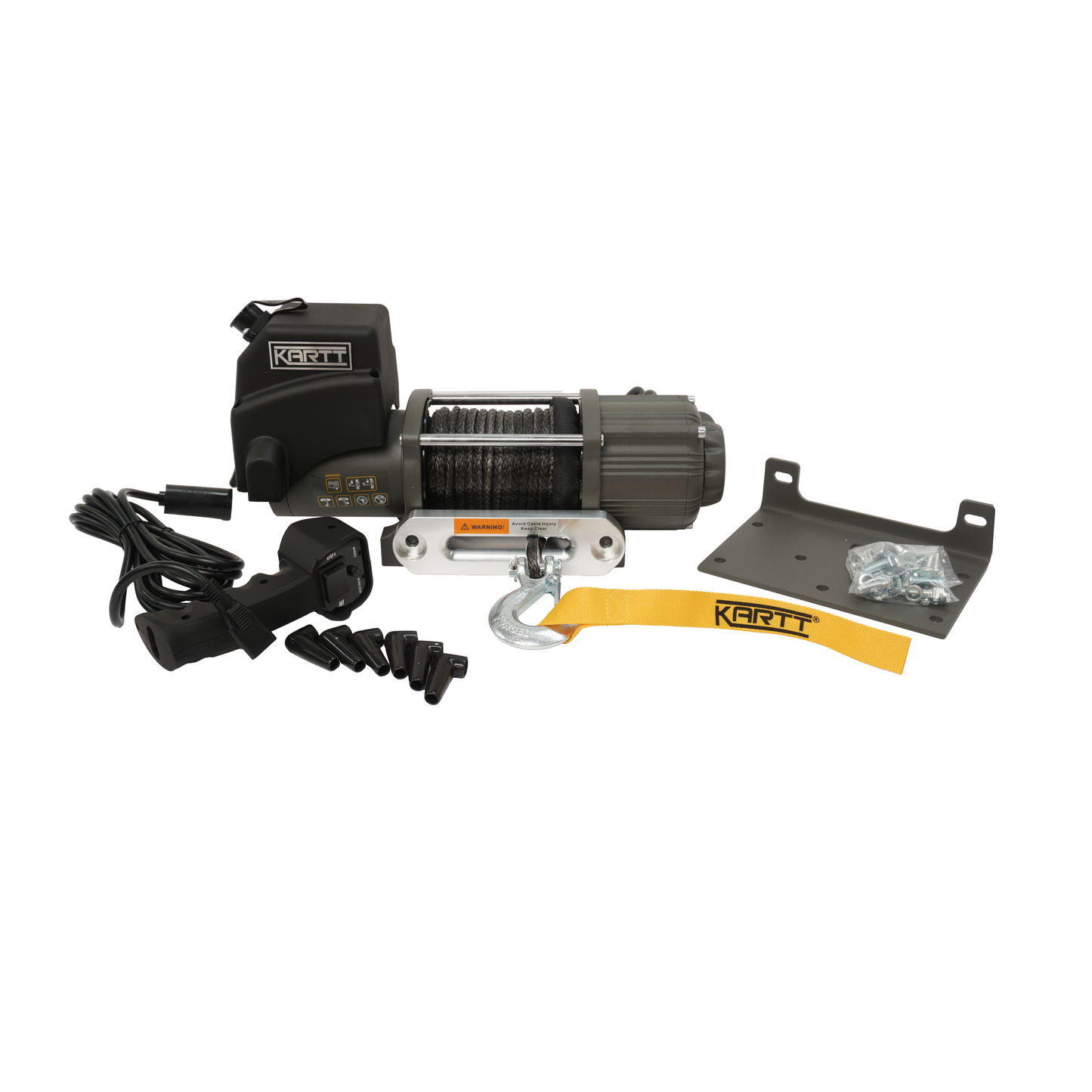 4500 lbs 12v Electric Winch with Synthetic Rope