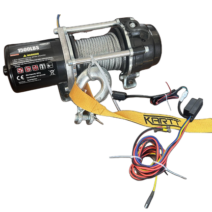 1500 lbs 12v Electric Winch Steel Wire