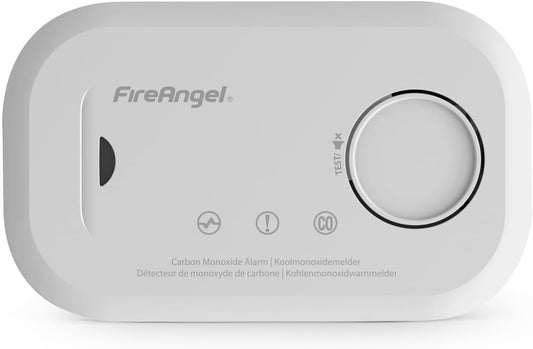 FireAngel Carbon Monoxide Alarm and Detector - FA6813 10-Year Sensor Life CO Alarm for Home with AA Batteries