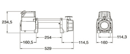 9500 lbs 12v Electric Winch Synthetic Rope