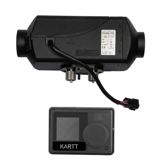 KARTT ABM Sleep Easy Diesel Heater 2kW, Comprehensive installation kit including Smart Controller and remote FOB