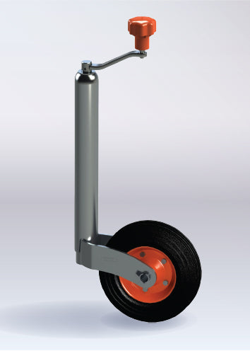 KJW4803, Steel Rim Low Handle Jockey Wheel, Max Nose Weight 150 kg