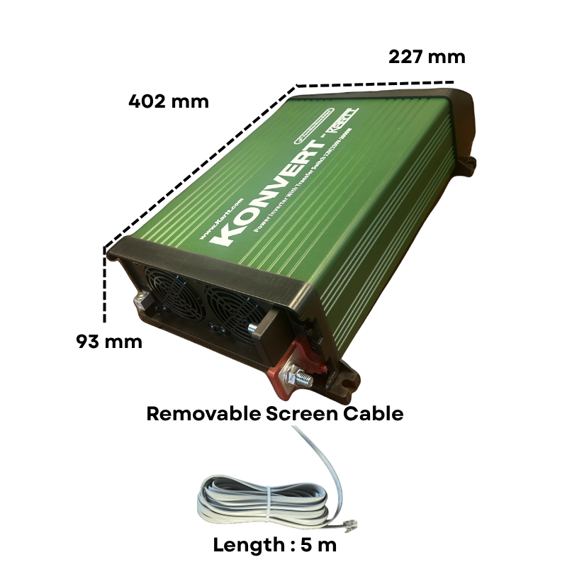 Konvert by KARTT - 2kW Inverter with removable screen
