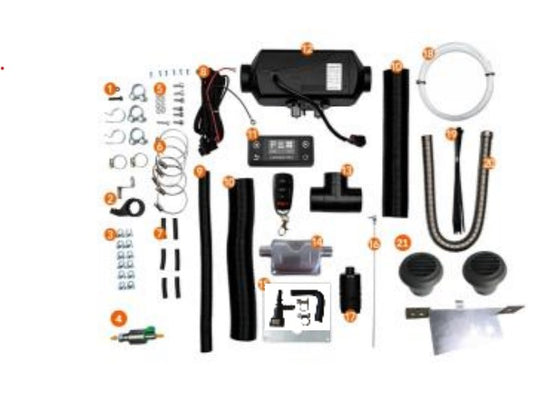 KARTT ABM Sleep Easy Diesel Heater 2kW, VW T5/6 Comprehensive Installation Kit