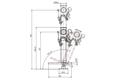 Prop stand Telescopic Swivel Foot